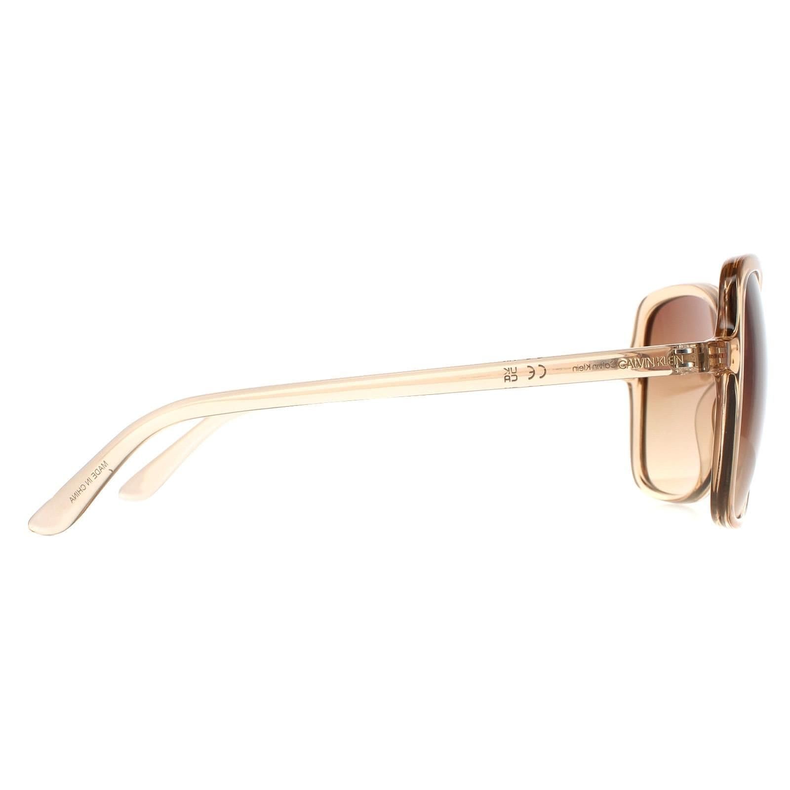 Calvin Klein CALVIN KLEIN Women's Butterfly Crystal Beige Brown Gradient CK19561S Sunglasses - 4