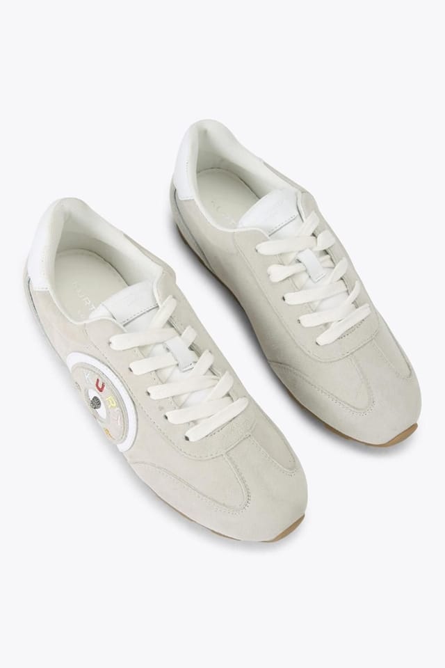 Kurt Geiger London Kurt Geiger London Women's 'Bromley Slimline Sneaker' Suede Trainers in Cream - 2
