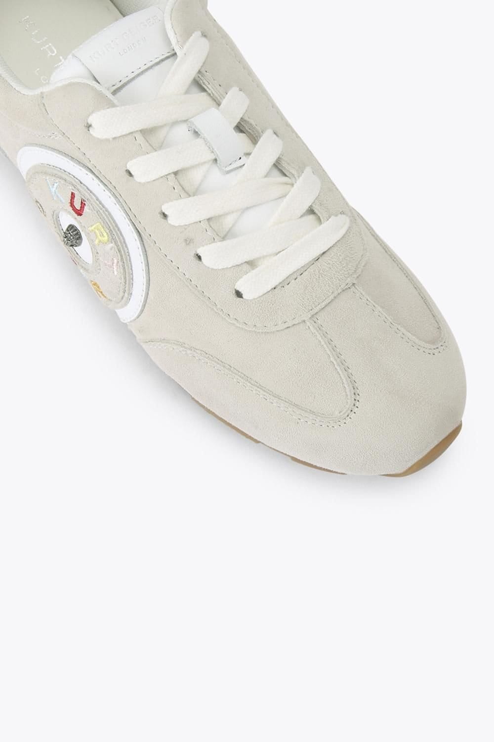 Kurt Geiger London Kurt Geiger London Women's 'Bromley Slimline Sneaker' Suede Trainers in Cream - 4