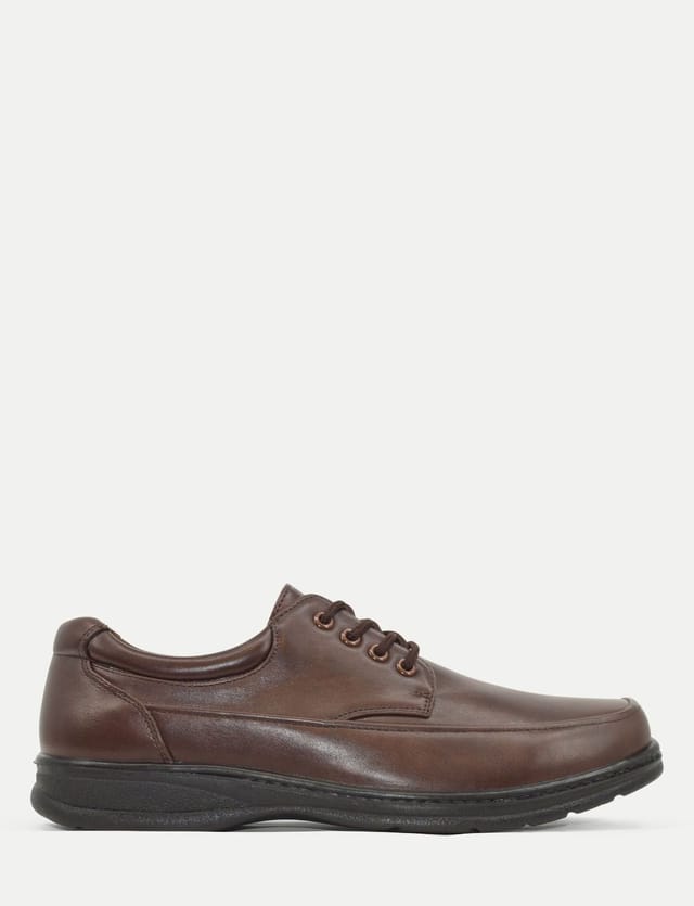 Truflex Truflex Men's Lace Up Dress Shoes Fully with Cushioned Insole, Comfortable Ankle in Brown - 2