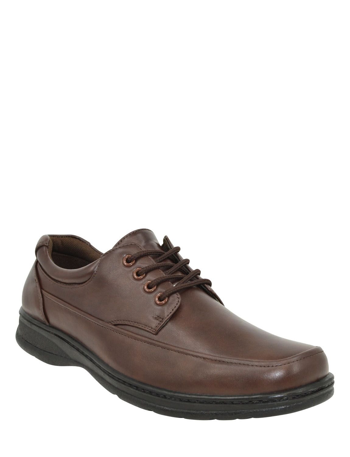 Truflex Truflex Men's Lace Up Dress Shoes Fully with Cushioned Insole, Comfortable Ankle in Brown - 3