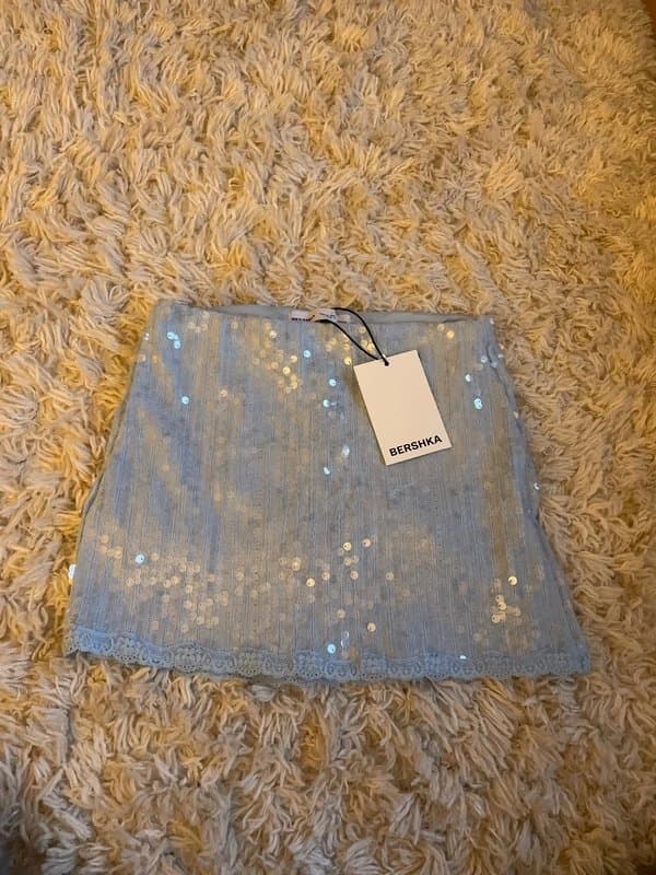Bershka Bershka light blue sequin skirt