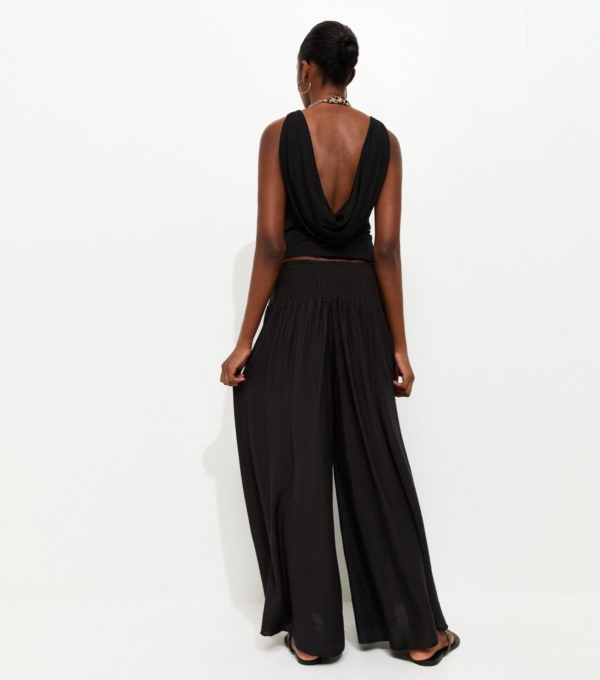 New Look Women's Black Wide Leg Palazzo Trousers New Look - 4