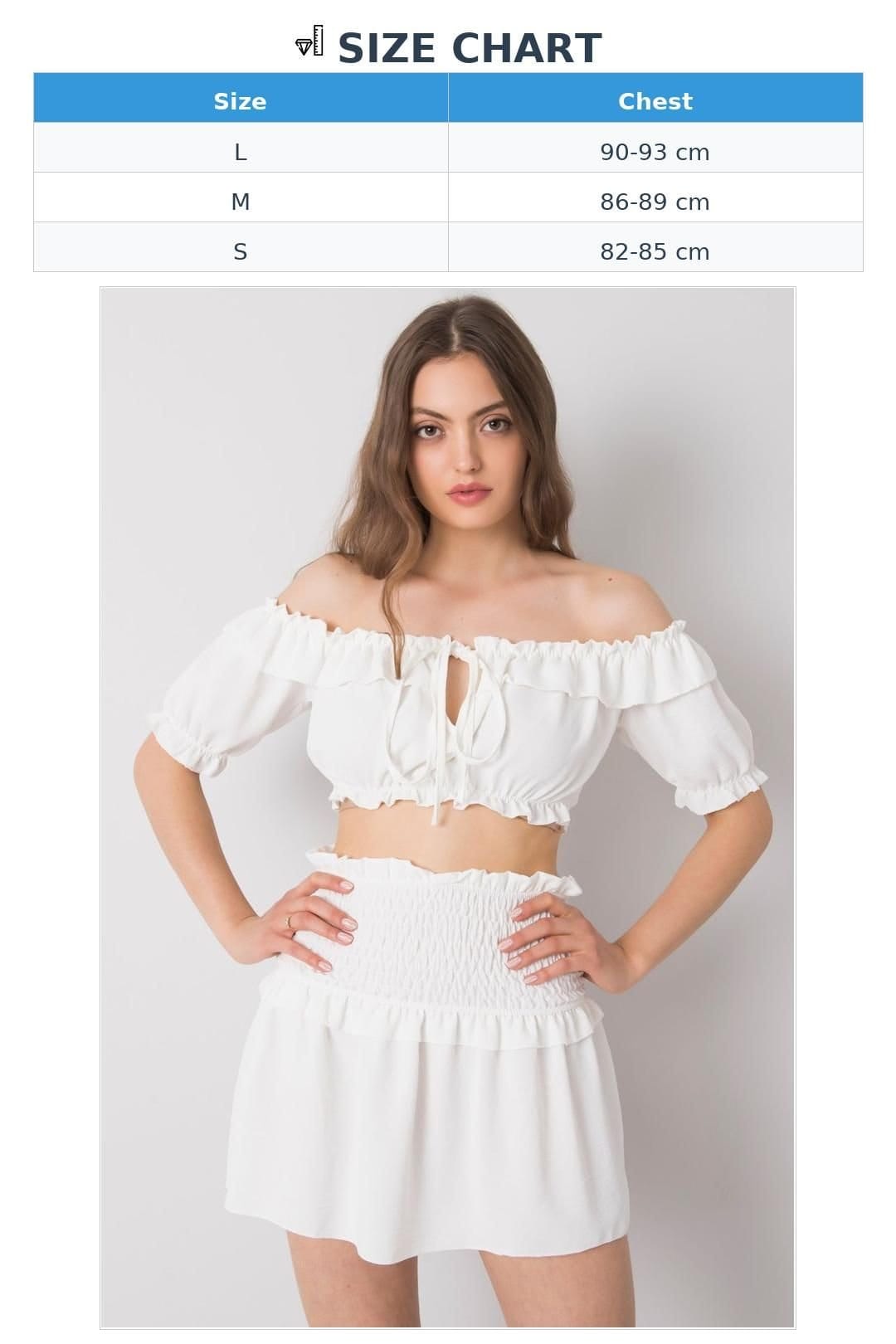 Love Lace Love Lace Women's Spanish Neck Tie Front Short Sleeve Blouse in White - 4