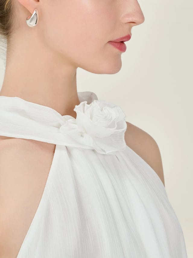 OMNES Demi Dress in Ivory - 3