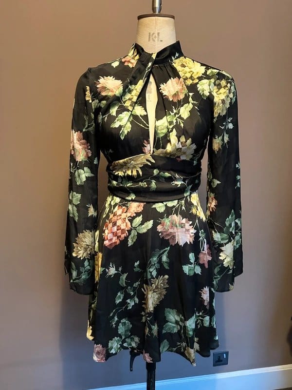 ASOS Floral Print Satin Mini Dress