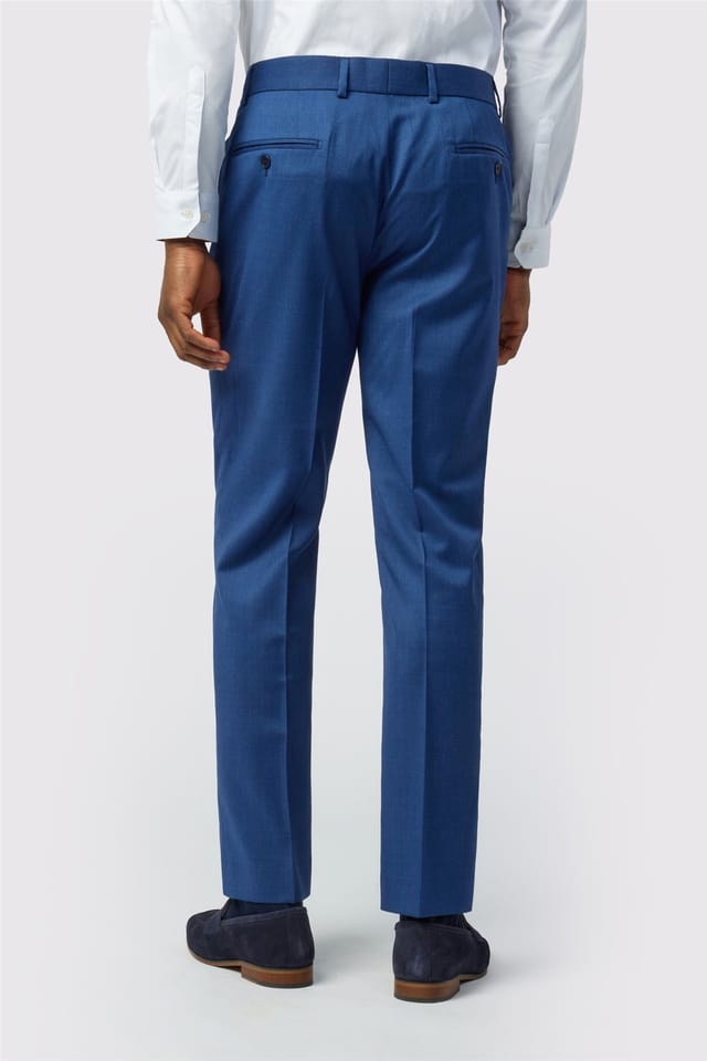 Ted Baker Ted Baker Men's Flat Fronted Tailored Suit Trousers in Blue - 2