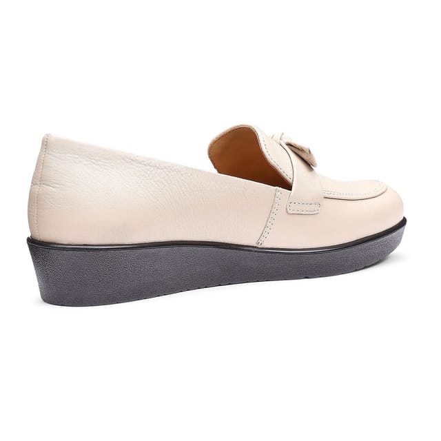 Hotter Hotter Women's 'Amber' Wedge Loafers in Light Sand - 3