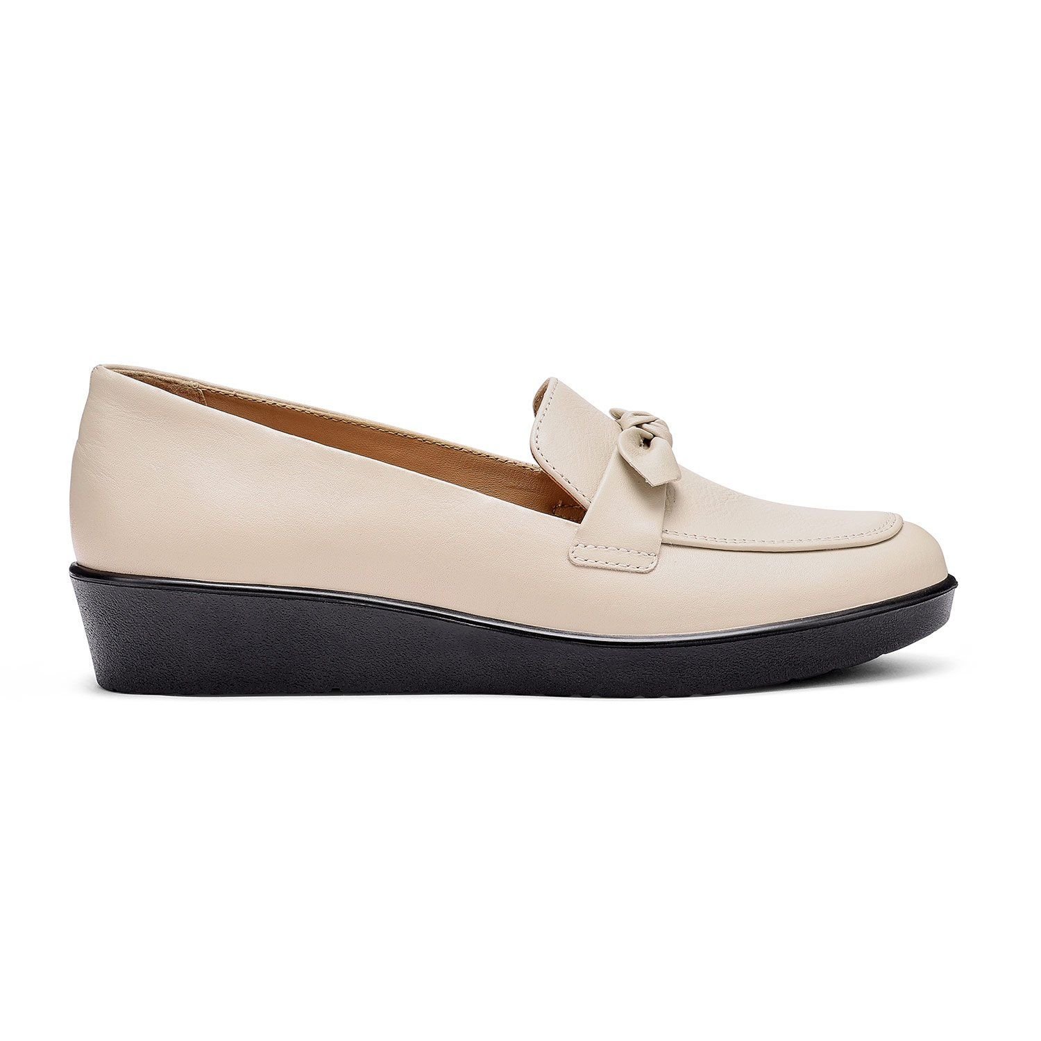 Hotter Hotter Women's 'Amber' Wedge Loafers in Light Sand - 4