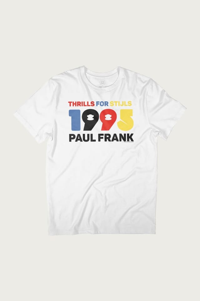Paul Frank Paul Frank Men's Julius Thrills For Stijls 1995 Abstract Art T-Shirt in White - 2