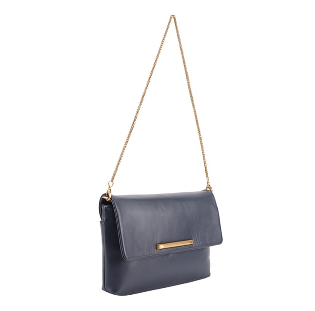 Paul Costelloe Paul Costelloe Women's Tilda Leather Clutch in Navy - 2
