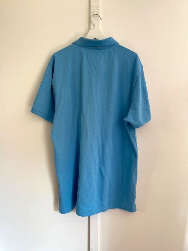 Crew Clothing Company Men's Blue Classic Pique Short Sleeve Polo