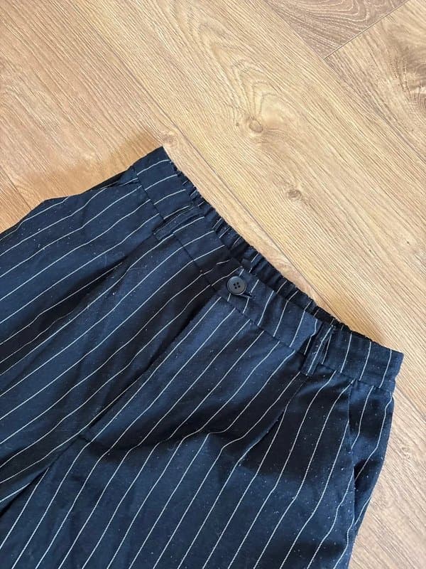 H&M Divided Black Pinstriped Suit Trousers
