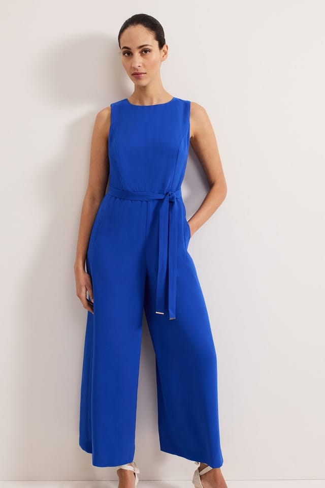 Phase Eight Phase Eight Women's Marta Plain Jumpsuit in Cobalt - 3