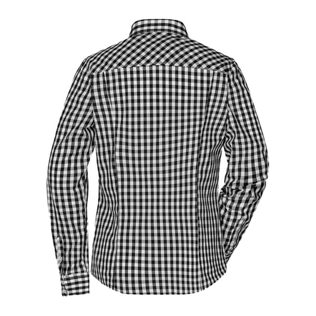 James and Nicholson James and Nicholson Women's Checked Blouse in Black - 2