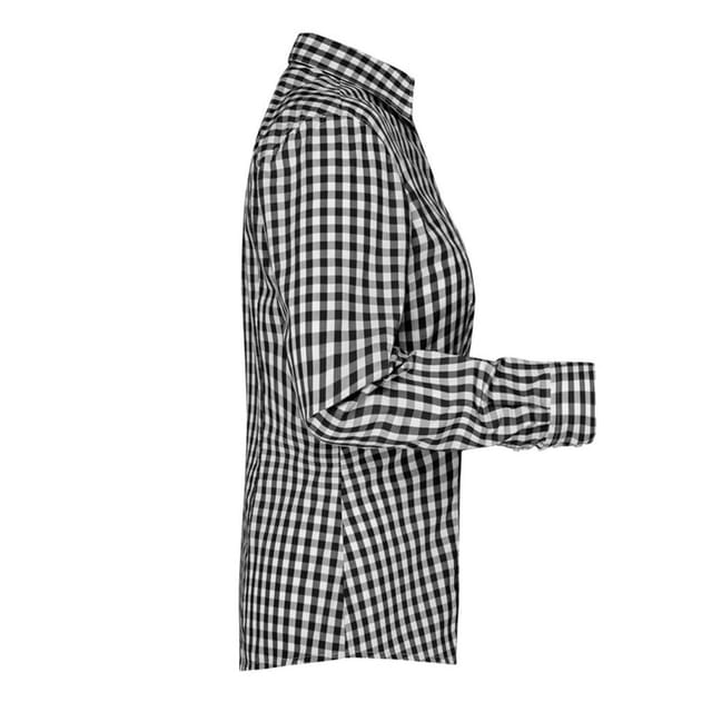 James and Nicholson James and Nicholson Women's Checked Blouse in Black - 3