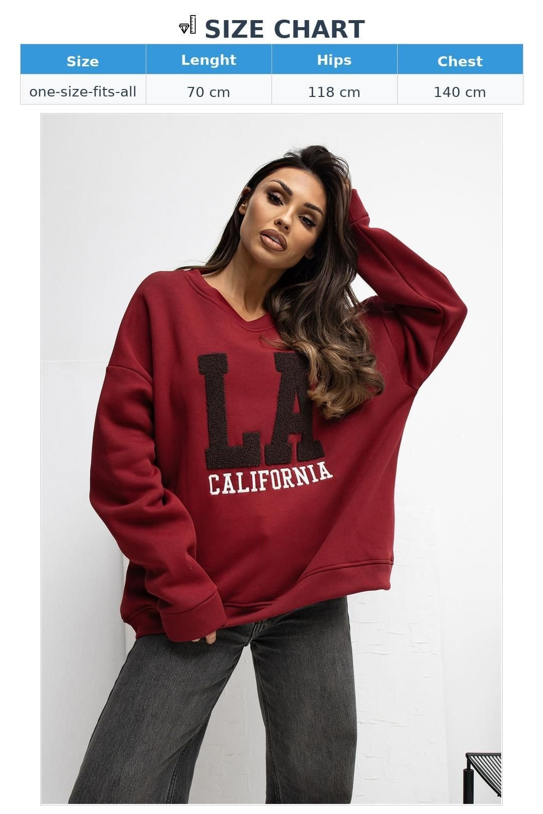 Love Lace Love Lace Women's Embroidered Cotton Elastane Long Sleeve Blouse in Red - 4