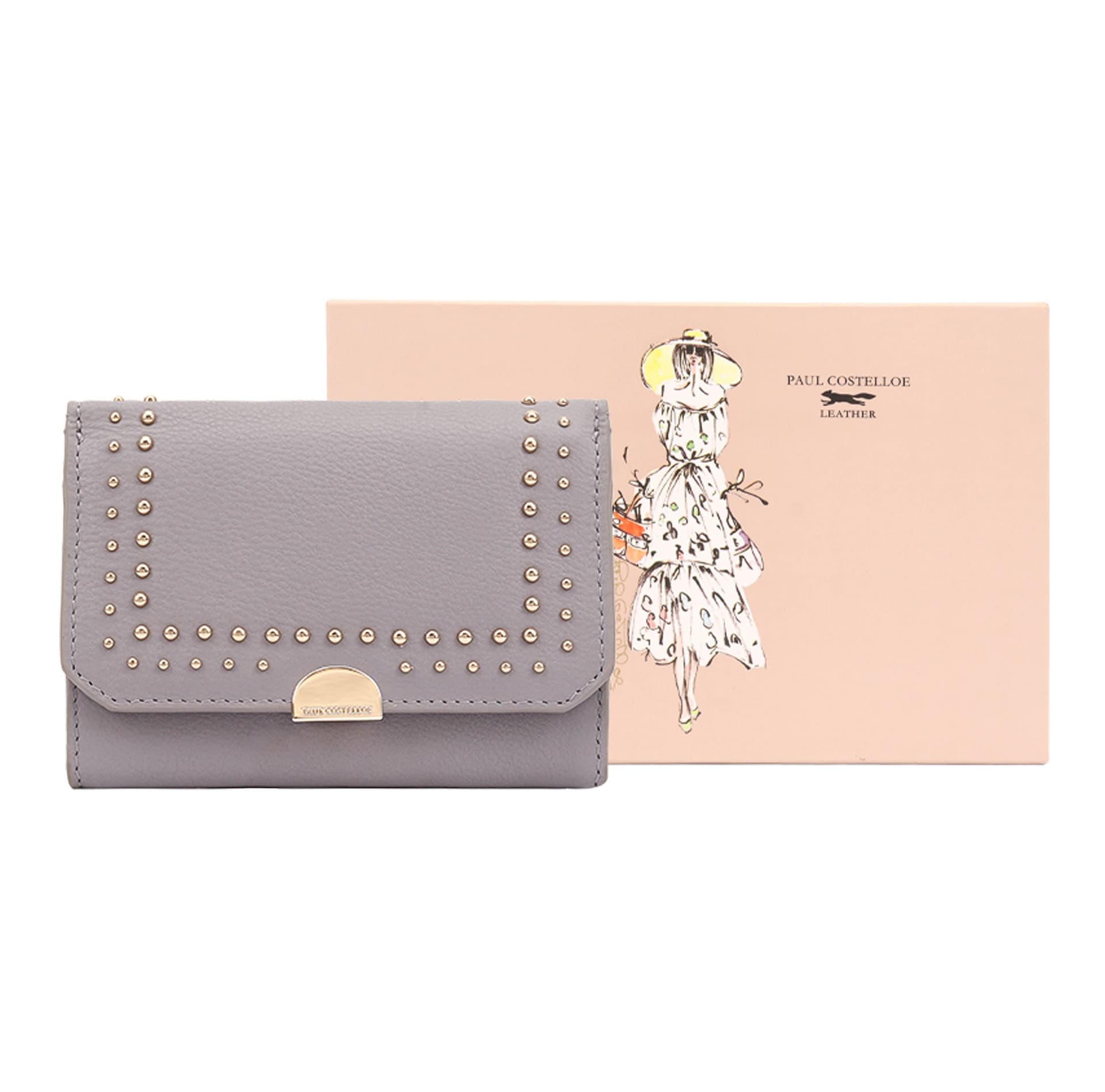 Paul Costelloe Paul Costelloe Women's Razi Leather Purse in Grey