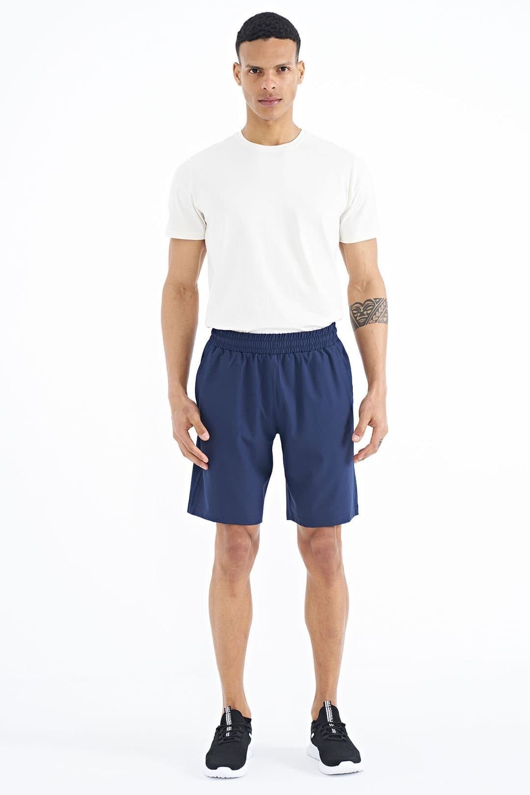 Tommy Life Tommy Life Men's Regular-fit Wide-leg Shorts in Navy