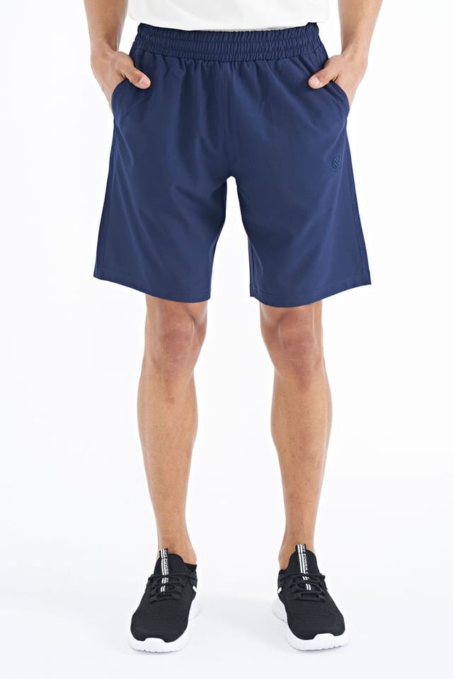 Tommy Life Tommy Life Men's Regular-fit Wide-leg Shorts in Navy - 3