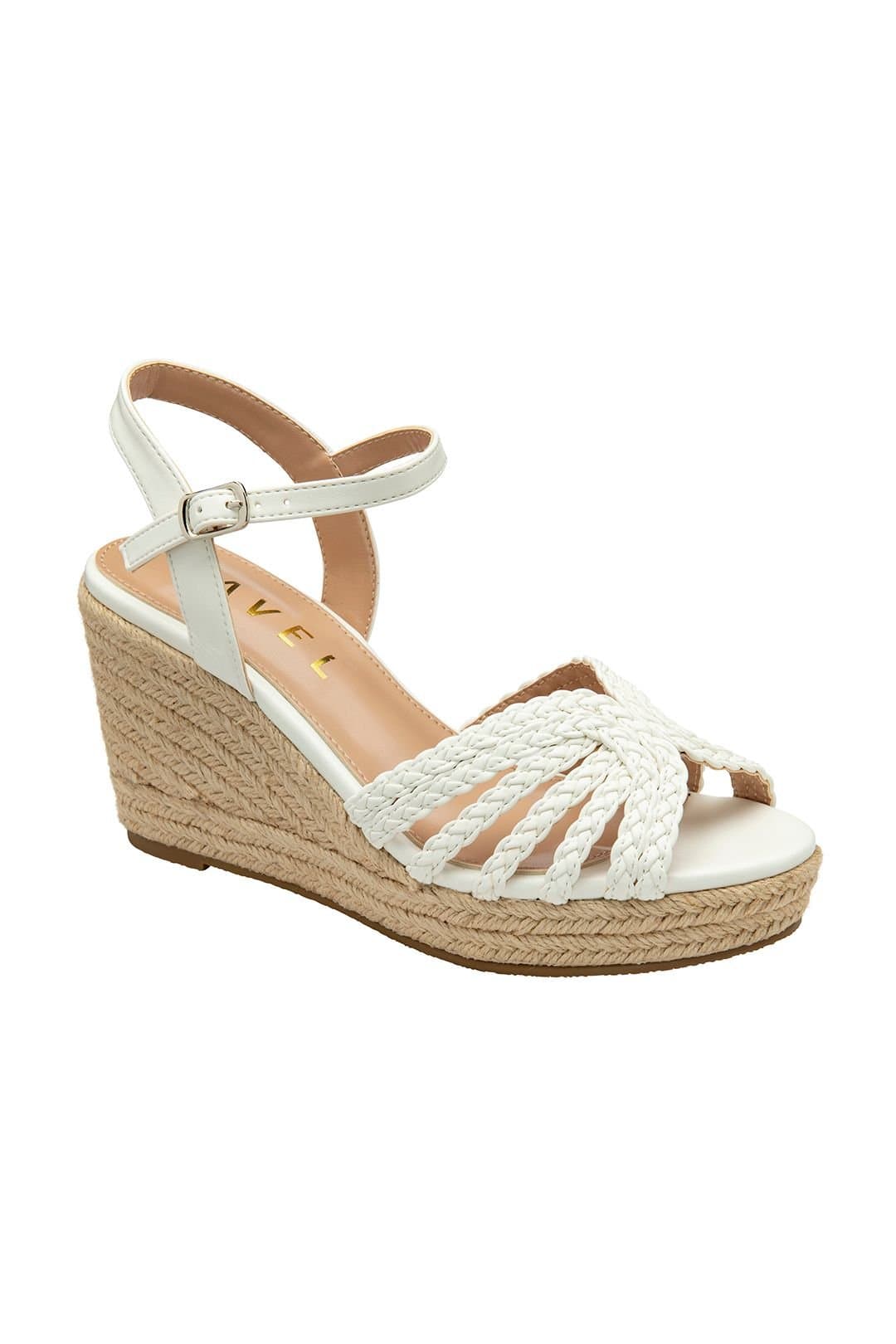 Ravel Ravel Women's White 'Grundy Wedge Sandals