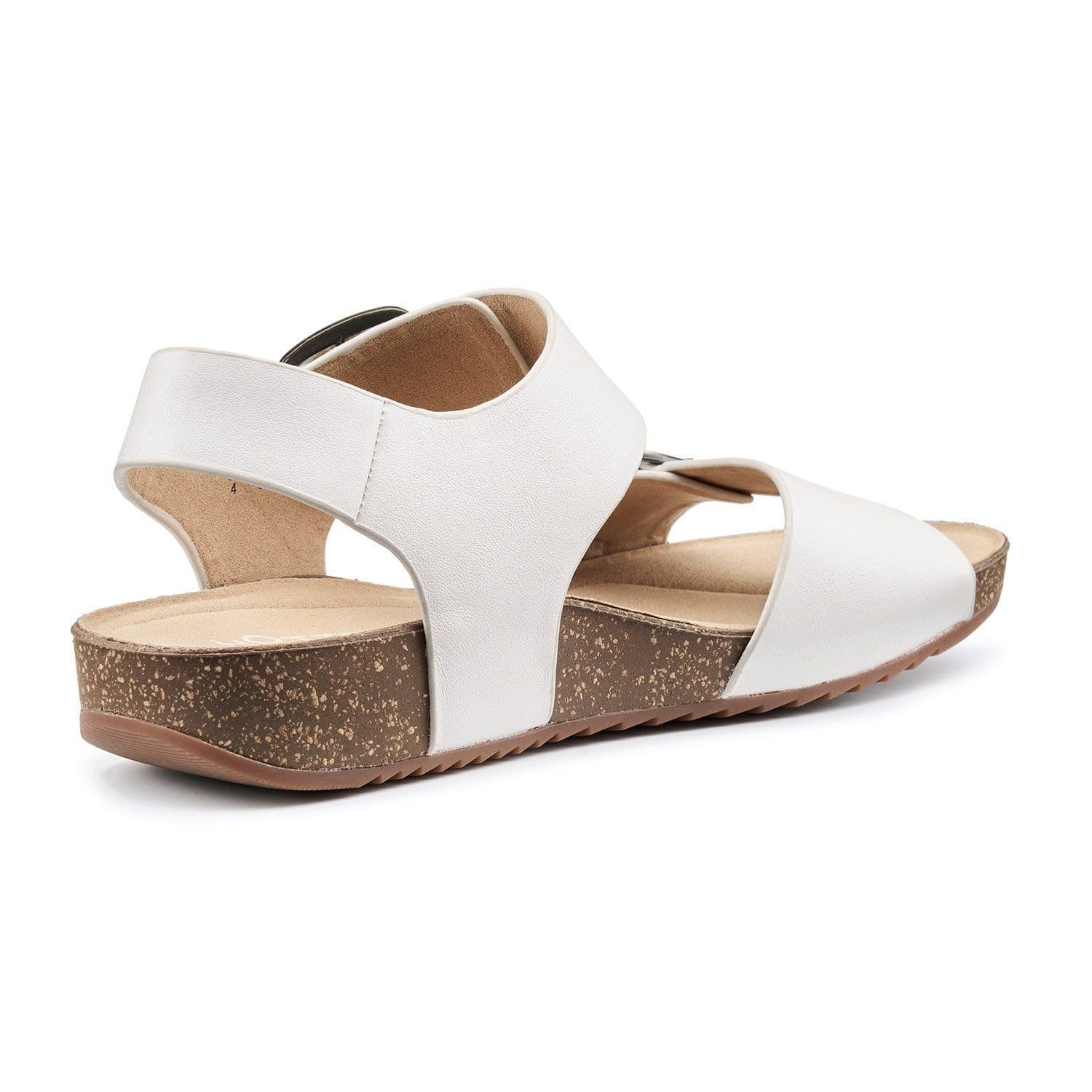 Hotter Hotter Women's Wide Fit 'Tourist II' Cork-Wedge Sandals in Off-White - 4