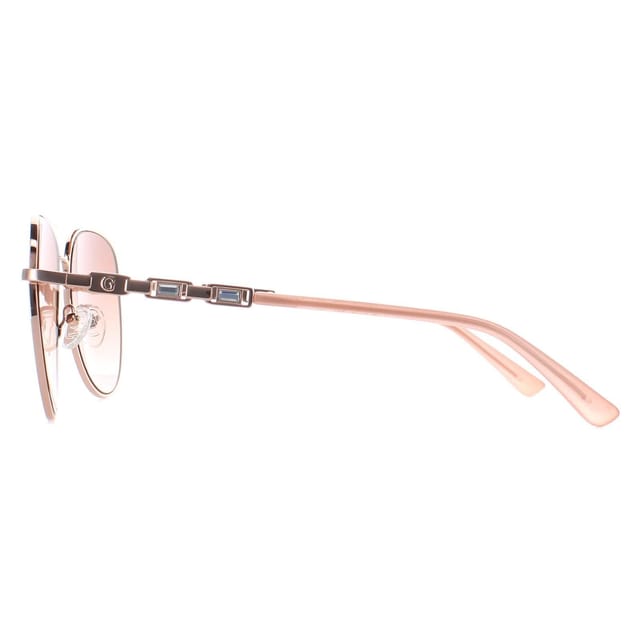 GUESS Guess Women's Aviator Shiny Rose Gold Brown Gradient GF6143 - 3