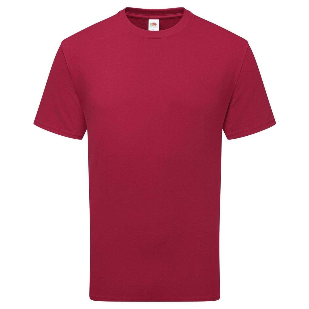 Fruit Of The Loom Fruit of the Loom Men's Pure Cotton T-Shirt in Dark Pink - 4