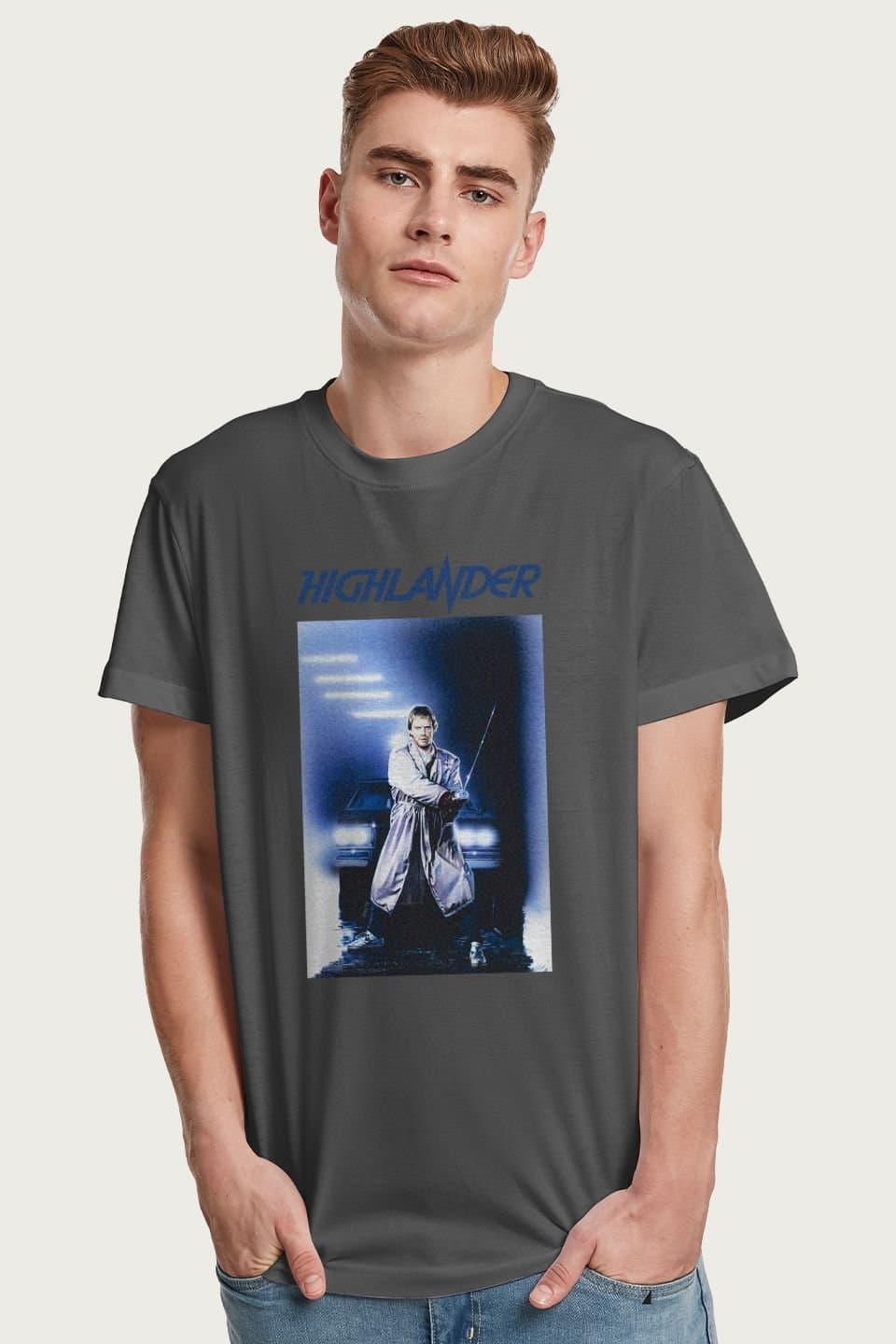 Highlander Highlander Charcoal Cotton Crew Neck T-Shirt