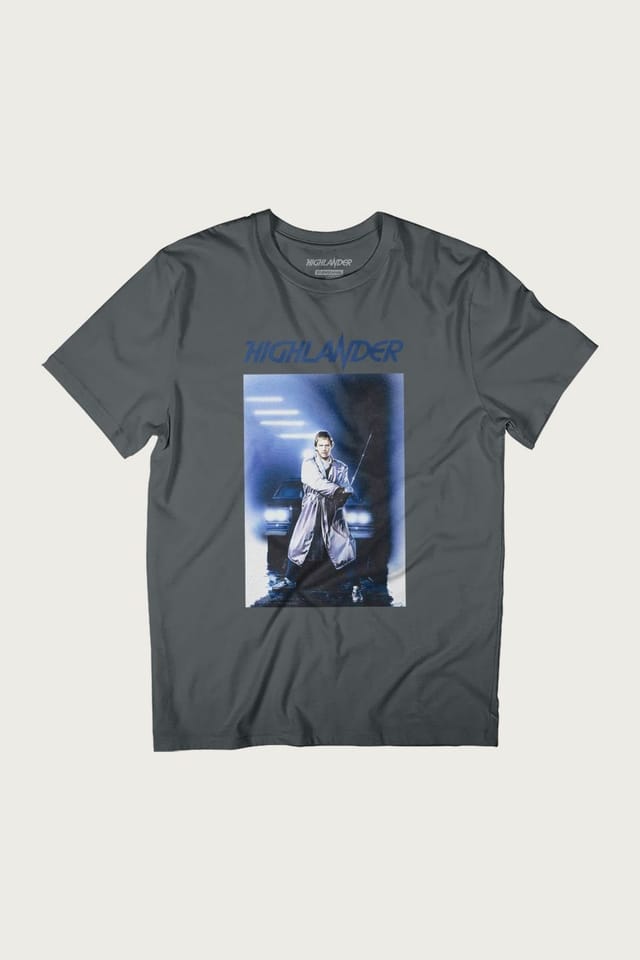 Highlander Highlander Men's 1986 Dragon Head Katana T-Shirt in Charcoal - 2