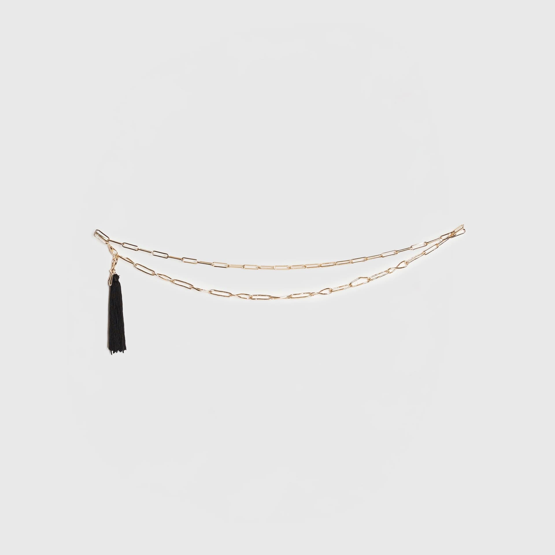 River Island River Island Womens Gold Knot Tassel Chain Belt