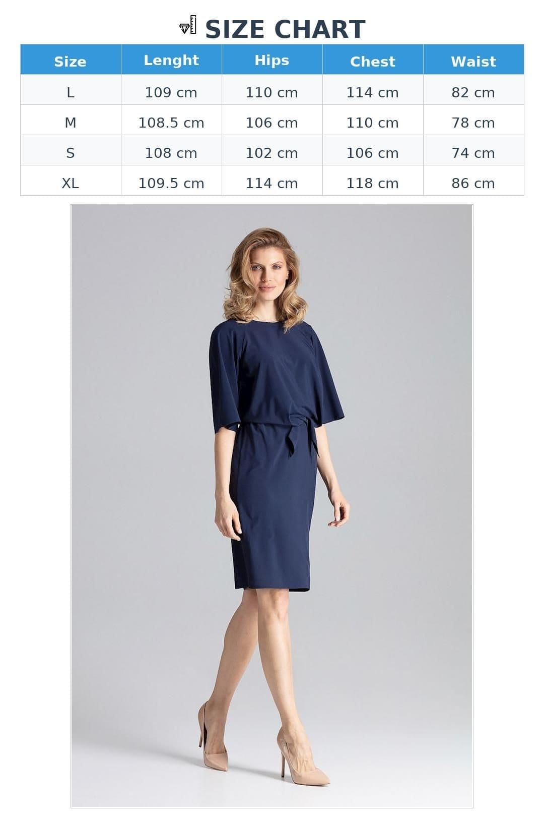 Love Lace Love Lace Women's Delicate Knee Length Dress with Elastic Waist in Blue - 4