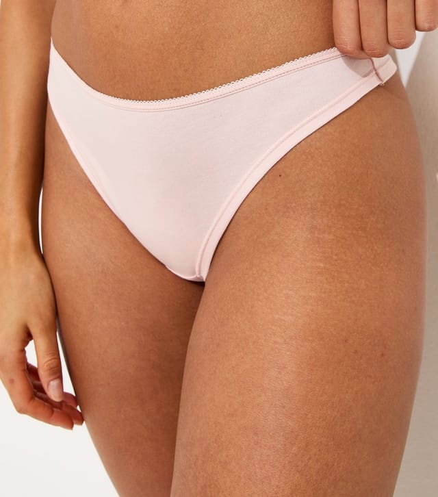 New Look Women's Light Pink Ruched Back Thong New Look - 3