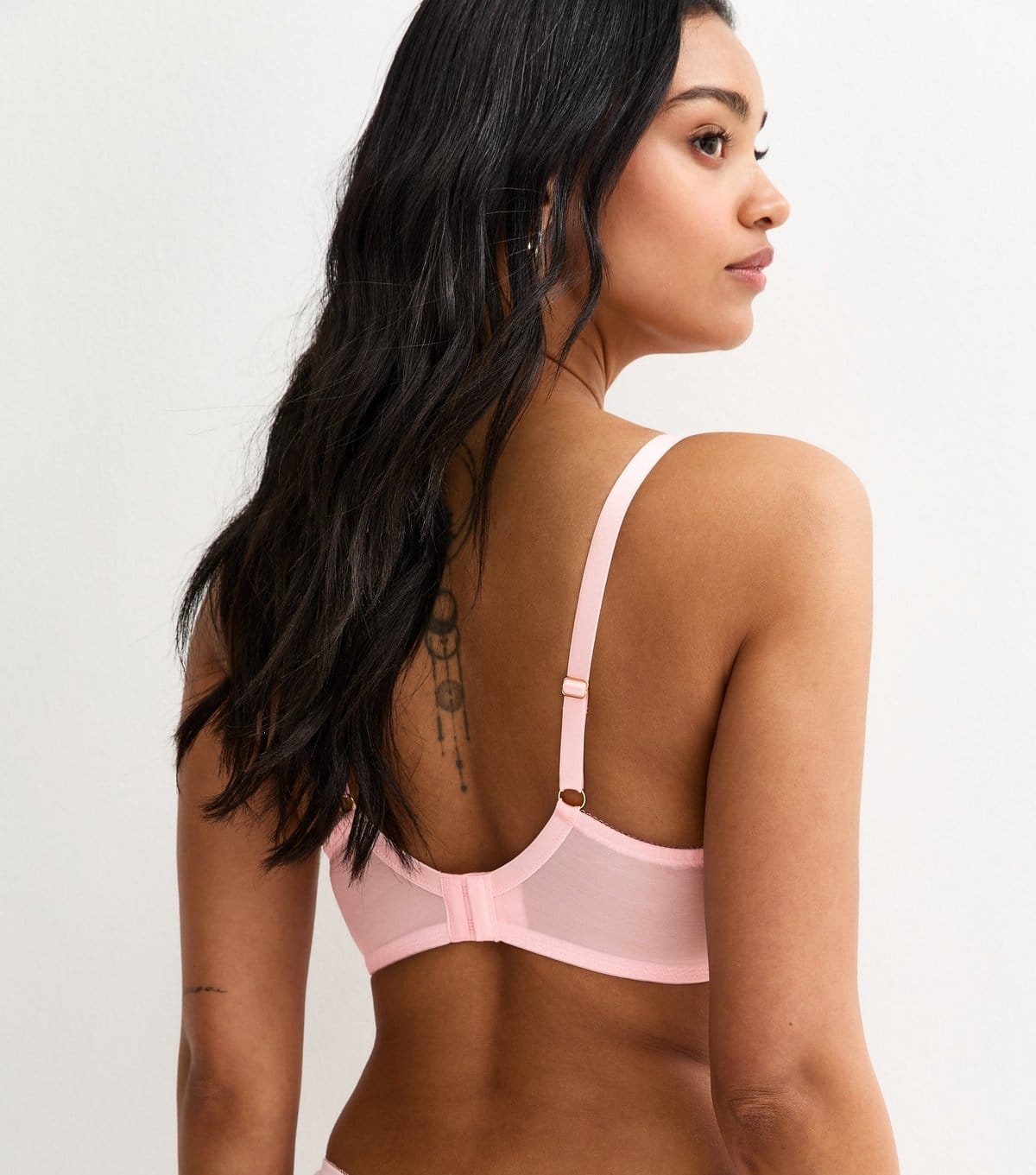 New Look Women's Light Pink DD+ Lace Non Padded Bra New Look - 4