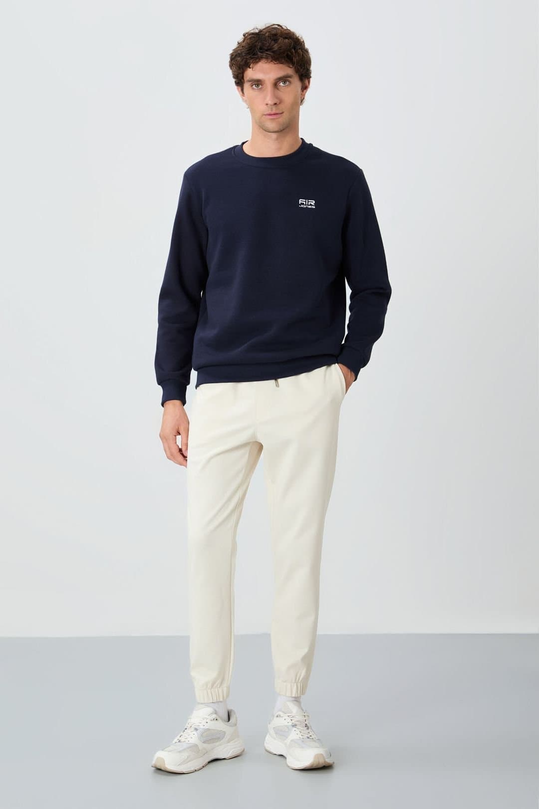 Tommy Life Tommy Life Men's Regular Fit Fleece Sweatpants in Cream