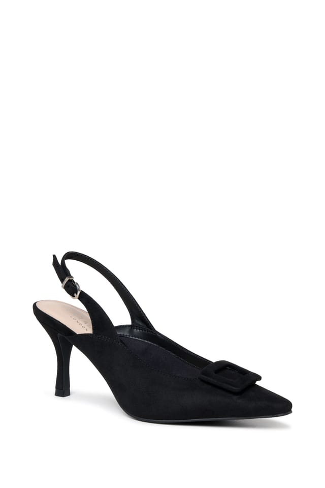 Paradox London Paradox London Women's Salem' Stiletto Heel Slingback Shoes in Black - 3