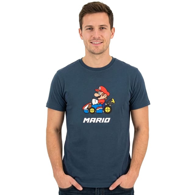 Super Mario Super Mario Men's Mario Kart T-Shirt in Navy - 2