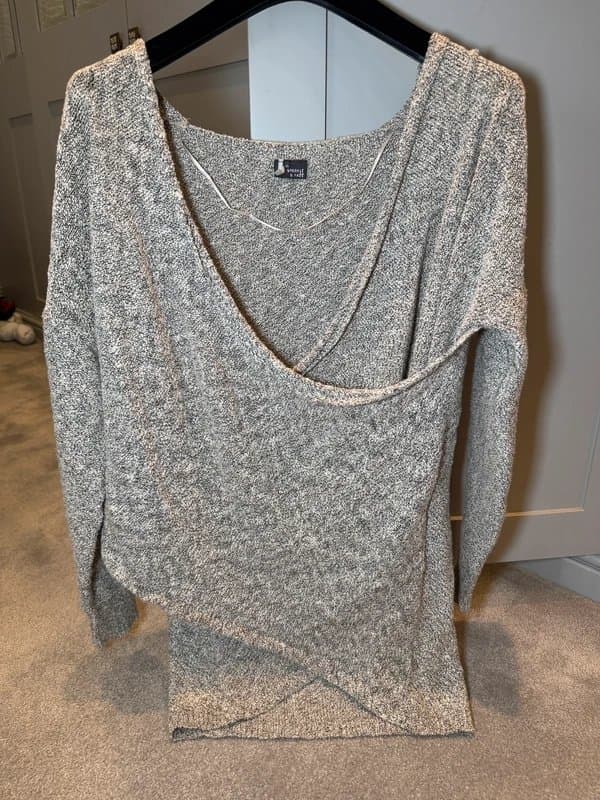 Sparkle & Fade Sparkle & Fade Textured Cross-Front Knit Jumper - XS