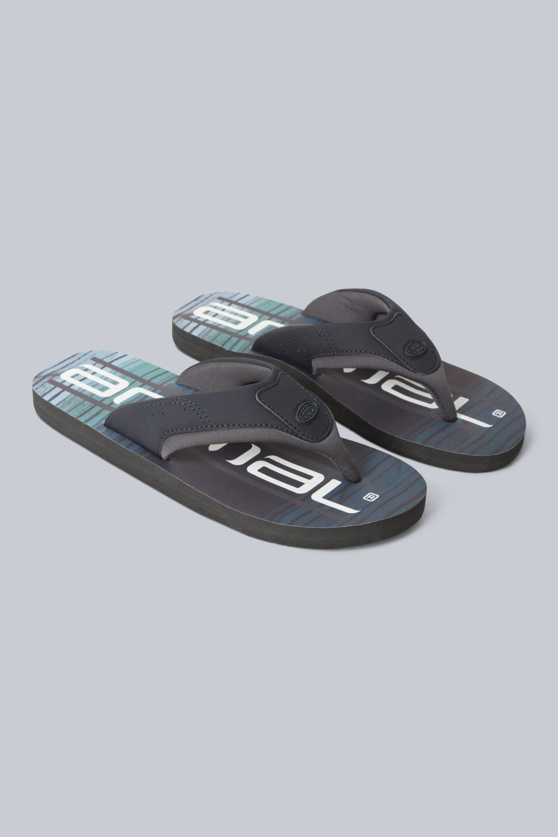 Animal Animal Men's Jekyl All Over Printed Lightweight Flip Flop in Charcoal