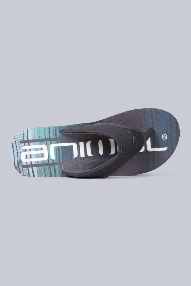 Animal Animal Men's Jekyl All Over Printed Lightweight Flip Flop in Charcoal - 2