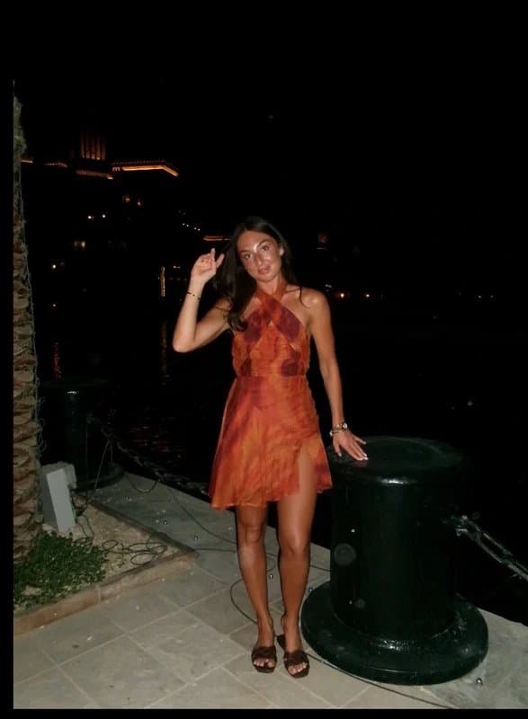 ASOS ASOS halter neck abstract chiffon mini dress