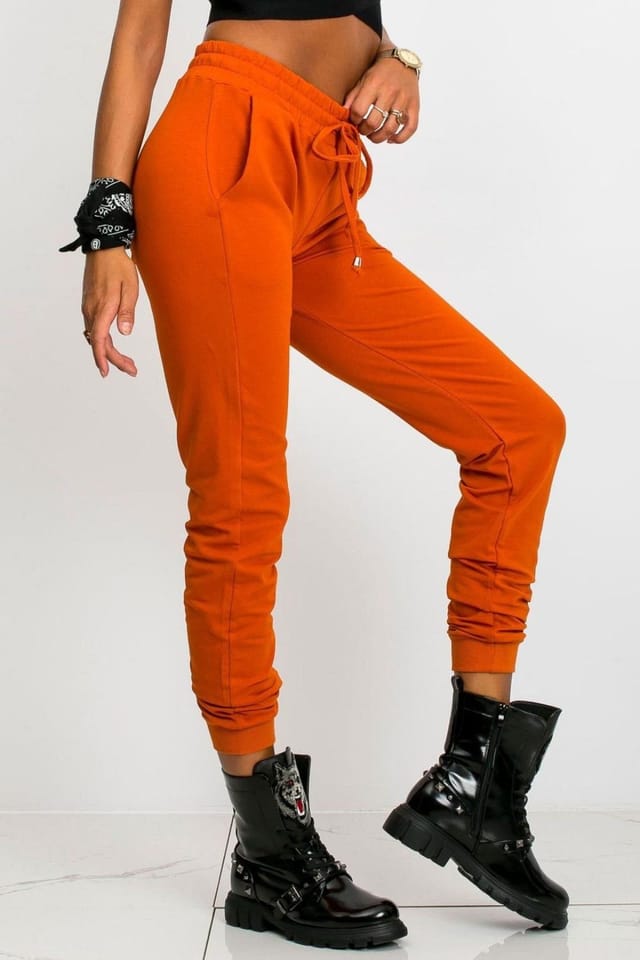 Love Lace Love Lace Women's Tailored Narrow Leg Tracksuit Trousers in Orange - 2