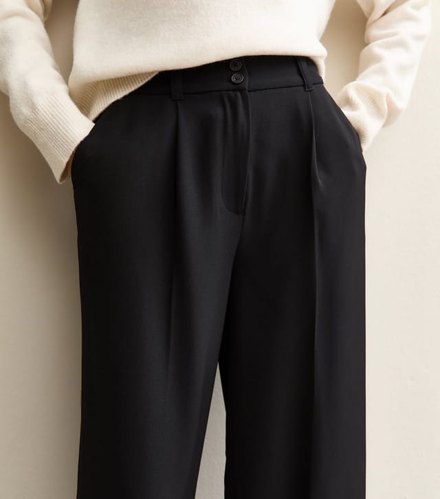 New Look Women's Black Tailored Wide Leg Trousers New Look - 3