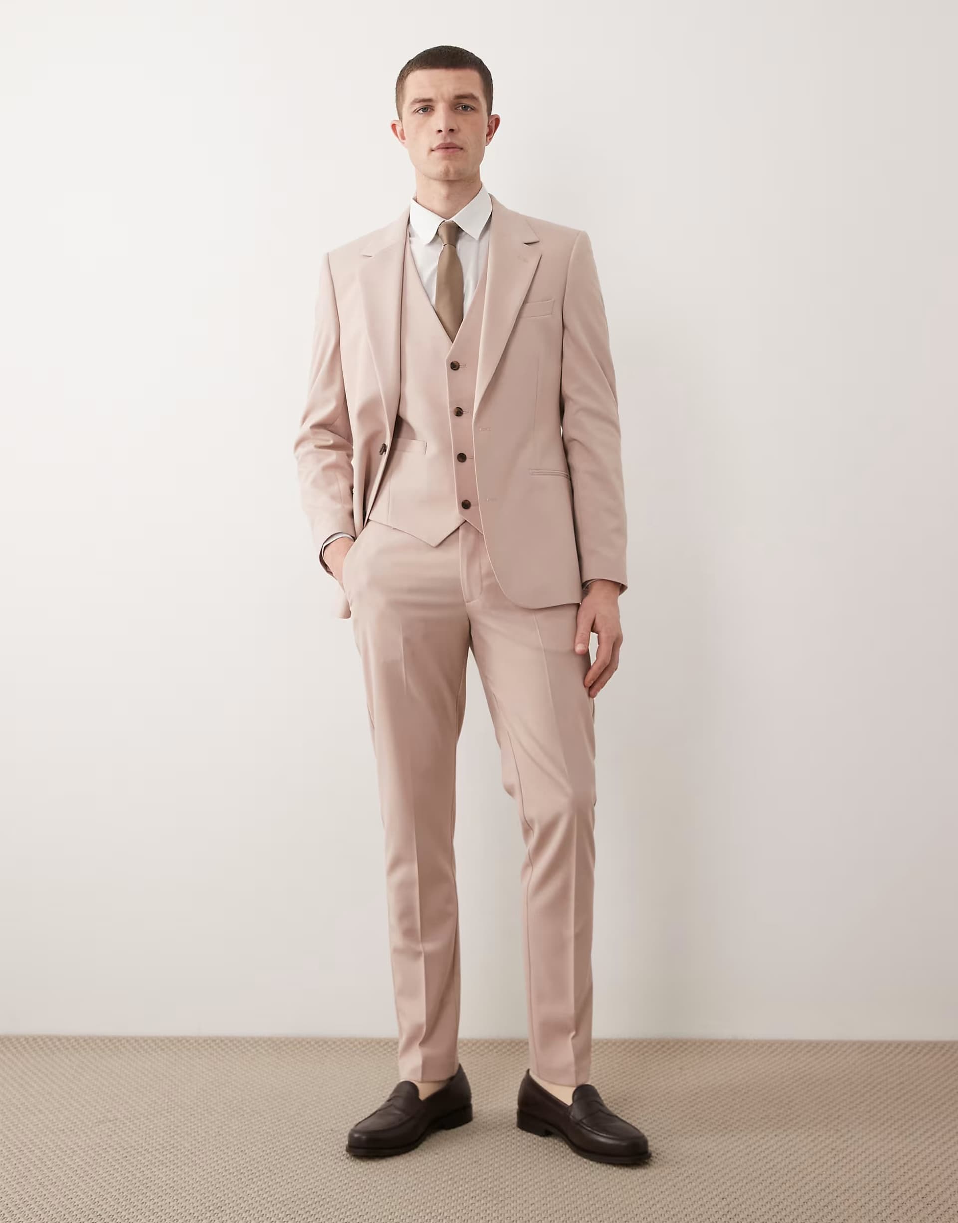 ASOS ASOS DESIGN skinny suit trousers in dusty pink