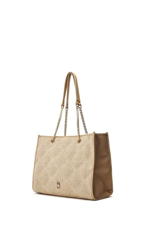 Moda In Pelle Moda In Pelle Women's 'Becca Bag' Raffia Shoulder Bag in Natural - 3