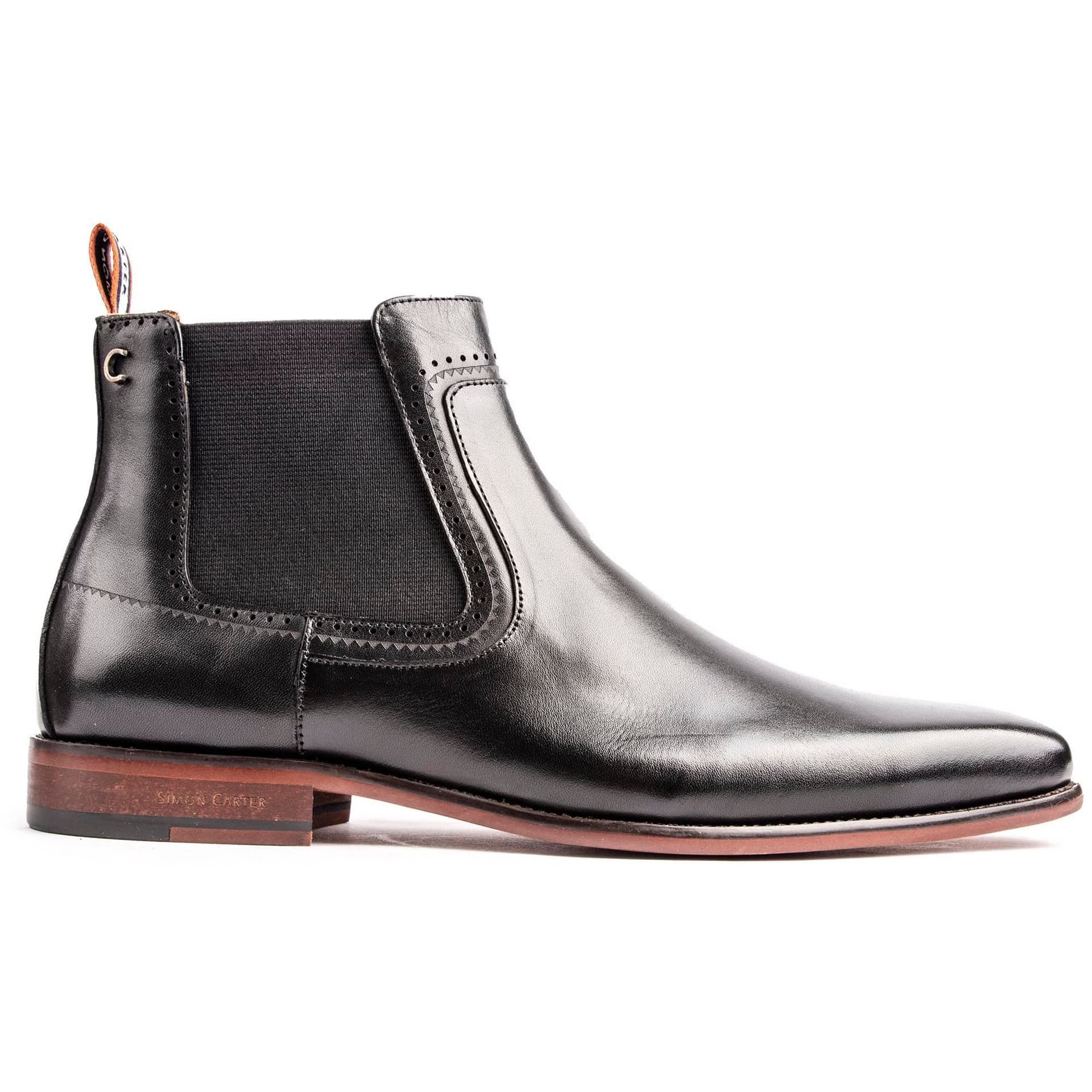 Simon Carter SIMON CARTER Men's Terrier Chelsea Boots in Black