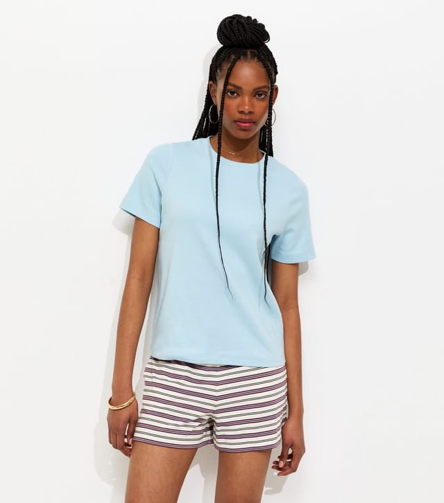 New Look Women's Premium Light Blue Heavyweight Cotton T-Shirt New Look - 2