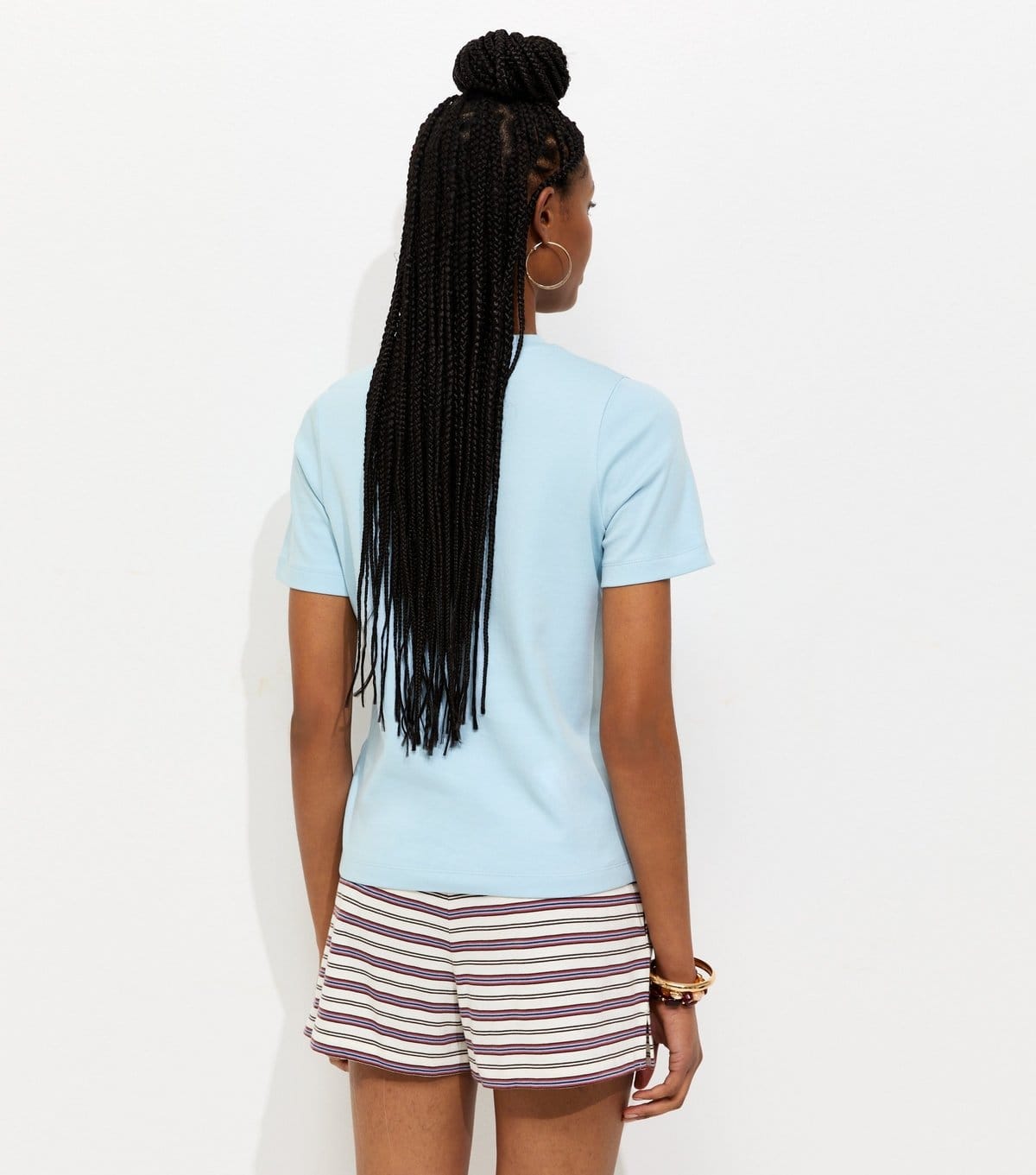 New Look Women's Premium Light Blue Heavyweight Cotton T-Shirt New Look - 4