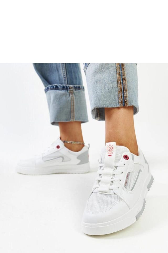 Love Lace Love Lace Women's Cross Jeans Sport Sneakers with Rubber Sole & Laces White - 3