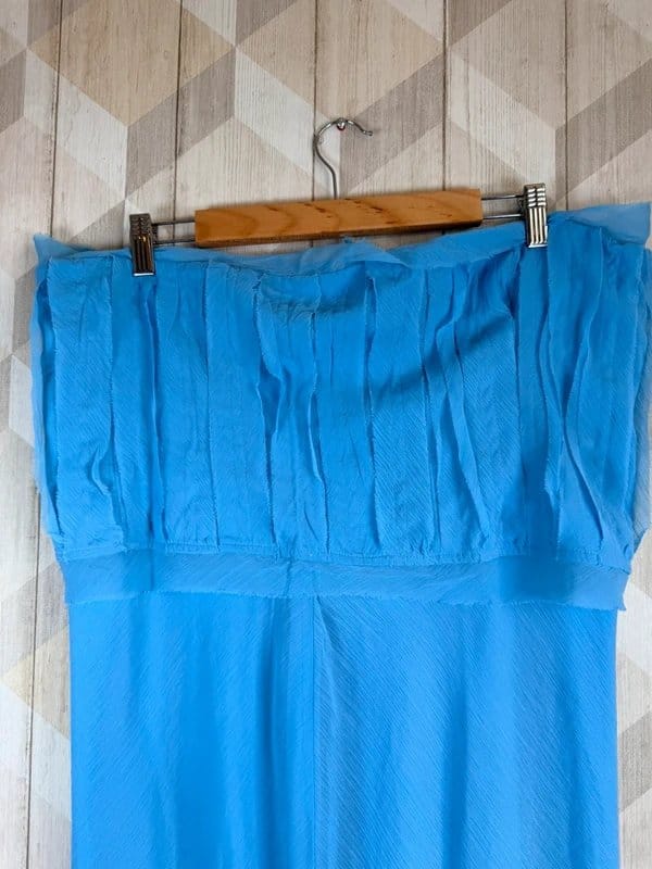 ASOS ASOS Blue Strapless Maxi Dress UK 18 BNWT Wedding Guest Races Cottagecore - 1